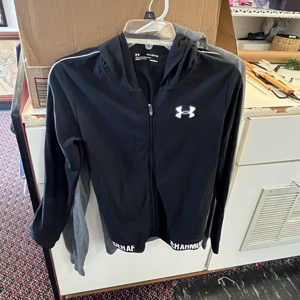 Under Armour Kids Black and Gray Hoodie Jacket